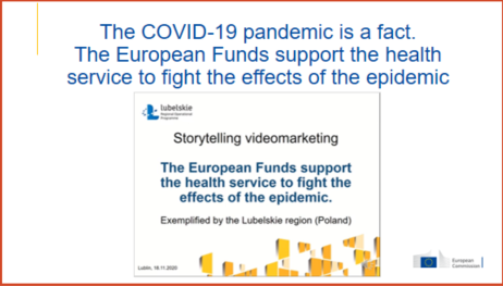 EUinmyRegion's tweet photo. At the 5⃣th place of the #InformInio Communication Awards 
A video about COVID in #Lubleskie region concerns all of us showing reality, facts telling people it is also EU concern is so important!
👏 https://t.co/hxSXmz8l9R