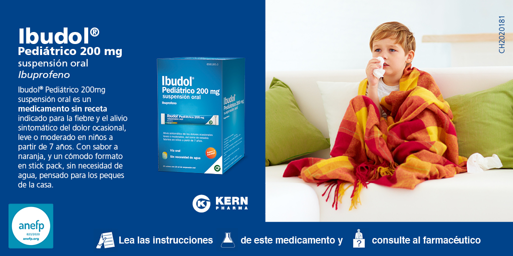 Kernpharma's tweet photo. ¿Conoces nuestro #Ibudol® Pediátrico 200mg suspensión oral? https://t.co/dsaSav6lmi https://t.co/GV1gDEcp9p
