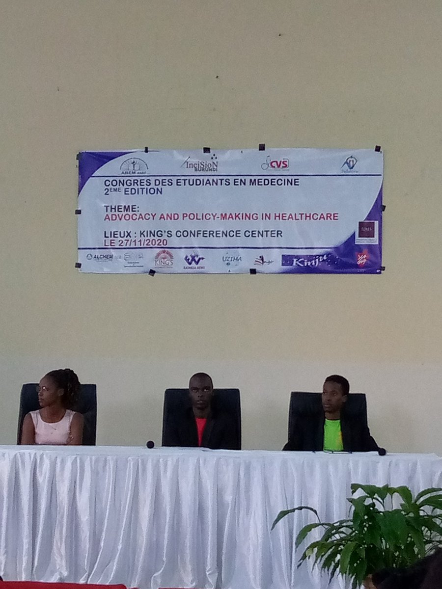 KDorine751's tweet photo. Congrès des étudiants en Médecine #2emeEdition organisé par @abem_burundi @InciSioNBurund1 @UNGCVS sous le thème :
"Advocacy and Policy-Making in Healthcare" En partenariat avec @UzimaBurundi @IngoMagazine @EjoHezaNews @Ndakiranet https://t.co/THZljLCR9n