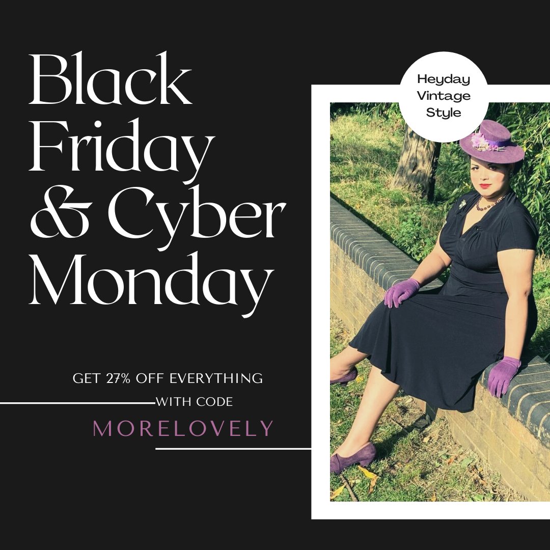 HeydayVS's tweet photo. It's Black Friday, the shops are still closed, so we thought we'd treat you to an extra bonus discount.
Use the link below to get 27% off EVERYTHING, including sale items, or use the code MORELOVELY.

https://t.co/SrVINgeLlj https://t.co/JAoRGFXYyY