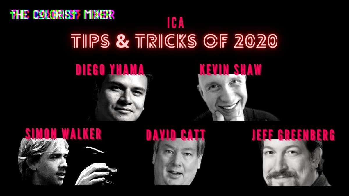 coloristmixer's tweet image. In 1 week, @icolorist instructors will share their top #colorgrading tips at #ColoristMixer. In hour 18 they&apos;ll share new techniques &amp;amp; favorite learnings of 2020, from #lightingfixes to look development to secret hacks. Check out the full schedule coloristmixer.com/schedule/