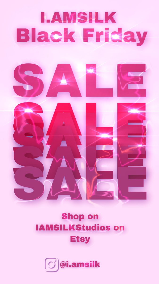 iamsilkstudios's tweet photo. BLACK FRIDAY SALE NOW ON!!! https://t.co/I50Rho50D3