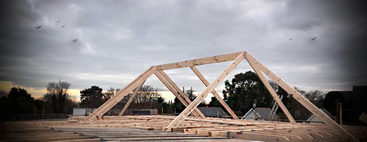 BriianFarrell's tweet photo. Blocklayers out &amp; carpenters in. The roofworks add renewed excitement to a project. #constructionireland #irishbuilder https://t.co/0Mun1YtyNP