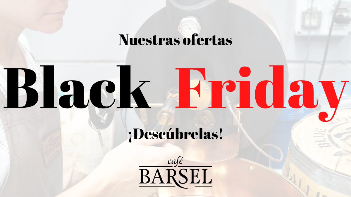 CafeBarsel's tweet photo. Hoy es BLACK FRIDAY 🎊

Entra en nuestra web para ver las ofertas que os hemos traído: https://t.co/4DBIAaX4UZ https://t.co/CVNw4taPj6