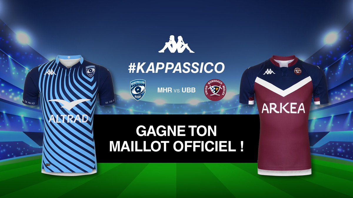 KappaFrance's tweet photo. 🎁 #KAPPASSICO 🎁

👕🏉 On vous offre le maillot de votre choix 
@MHR_officiel ou @UBBrugby ! 
Pour participer :
👉🏻RT+ Follow @KappaFrance
 👉🏻Donne le score exact du match en commentaire avant demain 18h15

Tirage au sort parmi les gagnants ! 🤞🏻

#KappaSport #MHRUBB #Top14 https://t.co/4JteJ7Q5pA