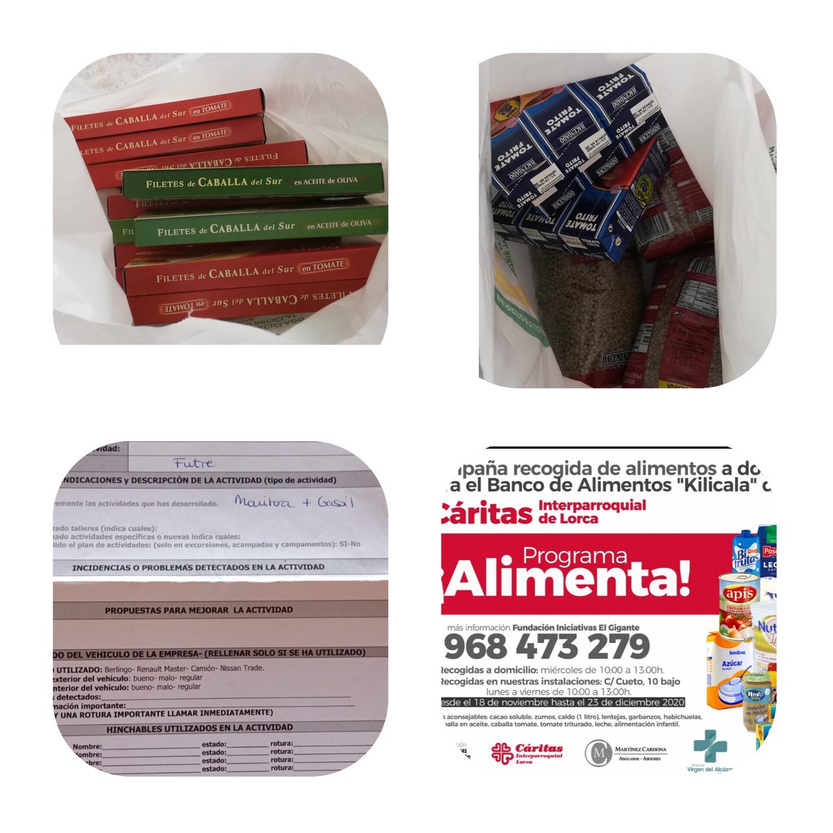 FundacionIEG's tweet photo. Una trabajadora #gigantita de @inielgigante cede el importe de un parte de trabajo a la campaña #programaalimenta
Grande Vero!!!!!!!
Seguimos recibiendo donaciones de alimentos para el Banco de alimentos de #caritas Interparroquial de #lorca
#regiondemurcia #somosfundacion https://t.co/Rq6LfEiLxX
