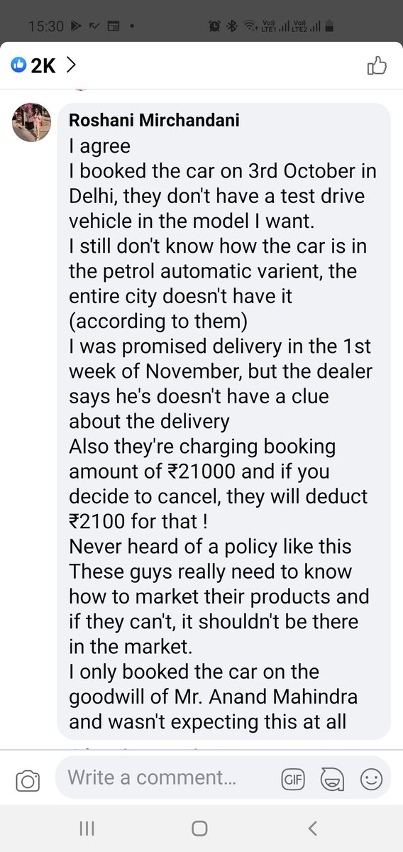 mithielesh's tweet photo. @MahindraRise @Mahindra_Auto @18002096006 @Mahindra_Thar @autocarindiamag @IndiaCarNews
https://t.co/Pm4Oo6IKUb
@anandmahindra Sir I became victim of your mismanaged festive deliveries, while Indian auto mags or blogs didn't talk about your misconduct #WhereIsMyThar #Mahindrathar https://t.co/mgGVDxWeKh