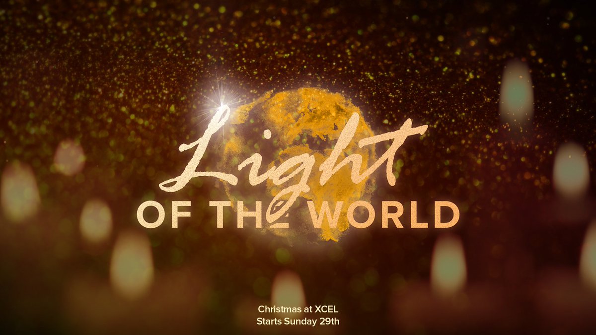 XcelChurch's tweet photo. 🎄 HEY CHURCH 🎅

Our Christmas theme "LIGHT OF THE WORLD" begins this Sunday!

Who's ready to be encouraged and challenged by this year's teaching?

Join in at https://t.co/06mVU2mrSs at 10:30! https://t.co/5Orp47NInw