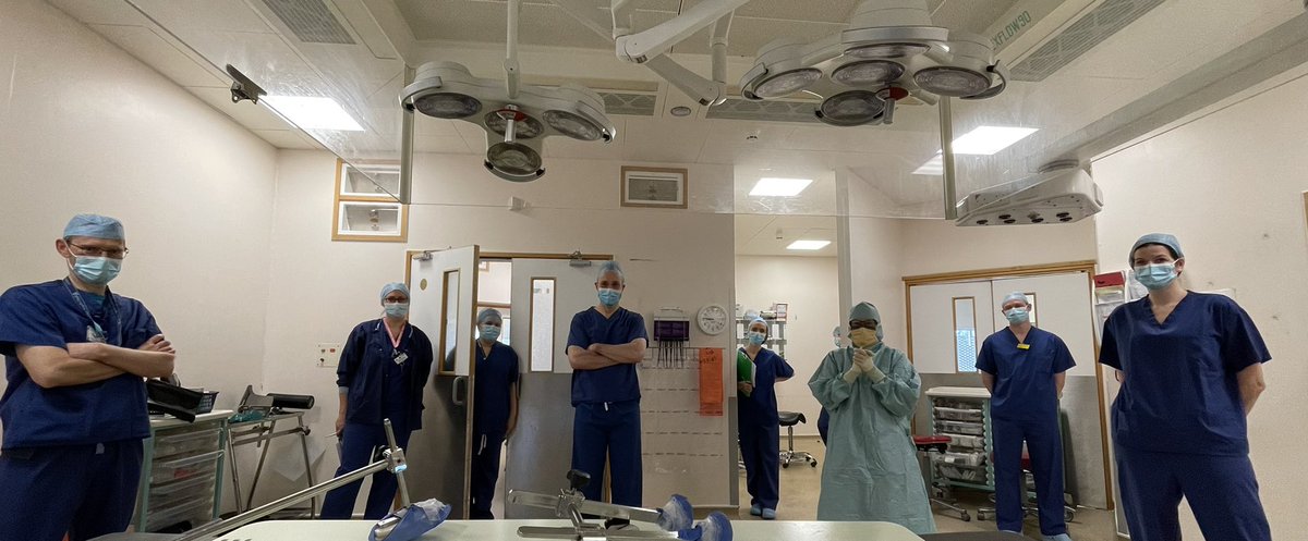 So proud and honoured to be doing an NHS list of hip replacements on the 50th Anniversary day of the first ever Exeter hip