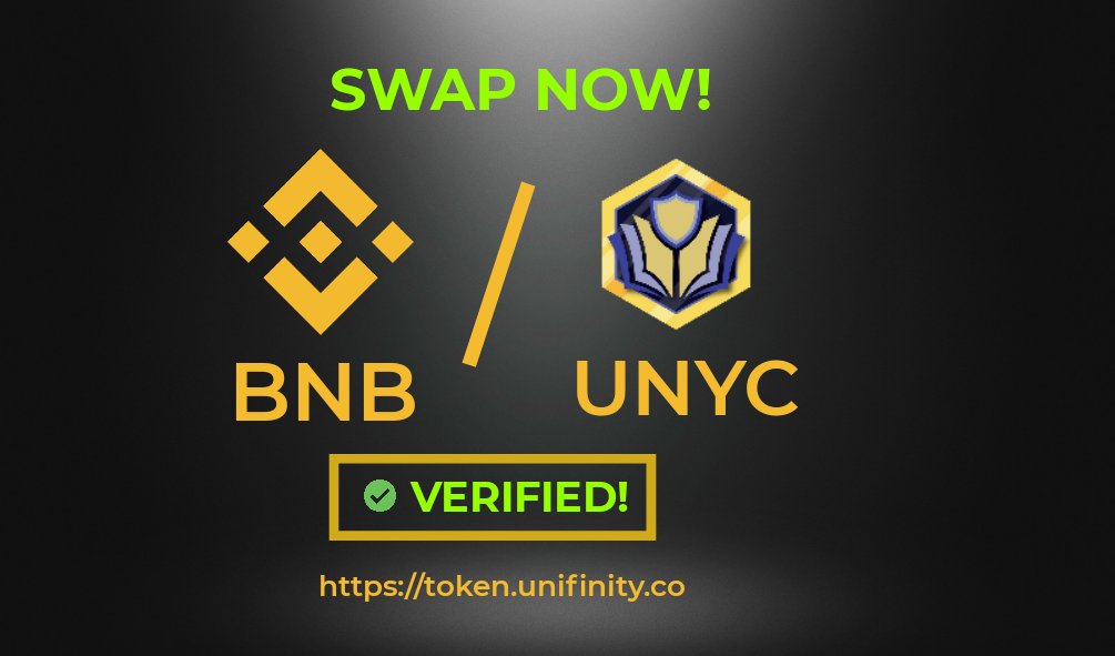 Unifinity_ph's tweet image. Great news!!

Smart Contract is now fully verified.
bscscan.com/address/0xb6ee…

Start swapping today!
token.unifinity.co

#UNYC #Unifinity #binance #smartchain #edtech #education @binance @cz_binance @veronandrino @unifinity_io #BNB