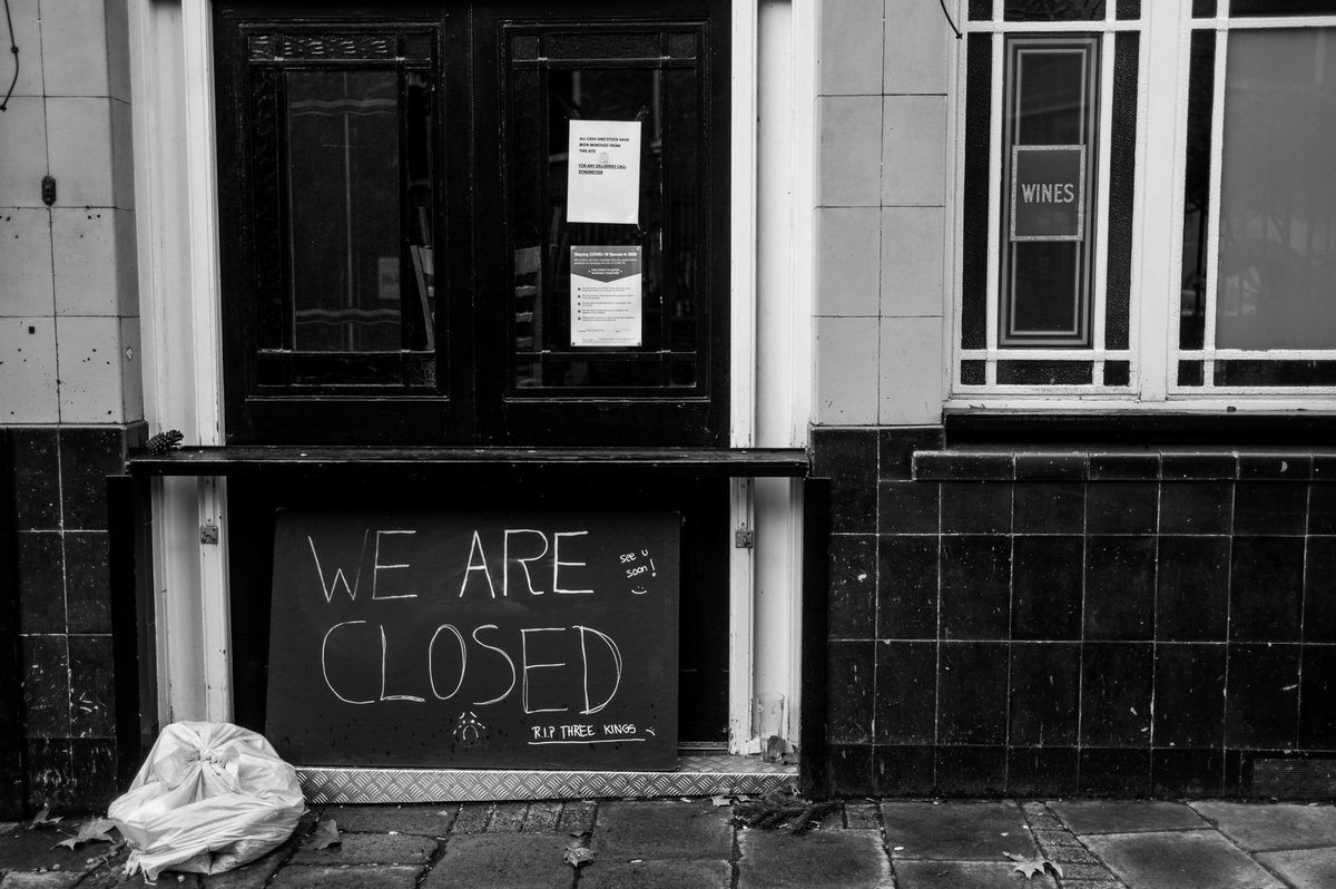 Clerkenwell in the lockdown rain. Unlike earlier this year, plenty of London’s shops and cafes have remained open during the second shutdown - with punters huddling outside. All of the area’s best restaurants are sadly still closed for another week.  http://instagram.com/sebastianepayne&nbsp;