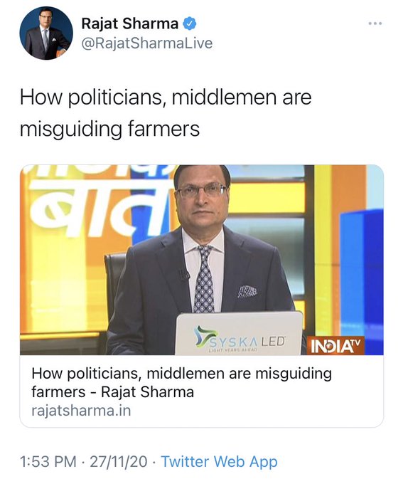 AudaciousQuest_'s tweet photo. How politicians' middlemen are misguiding the country about farmers. https://t.co/sBemqDH6Ws