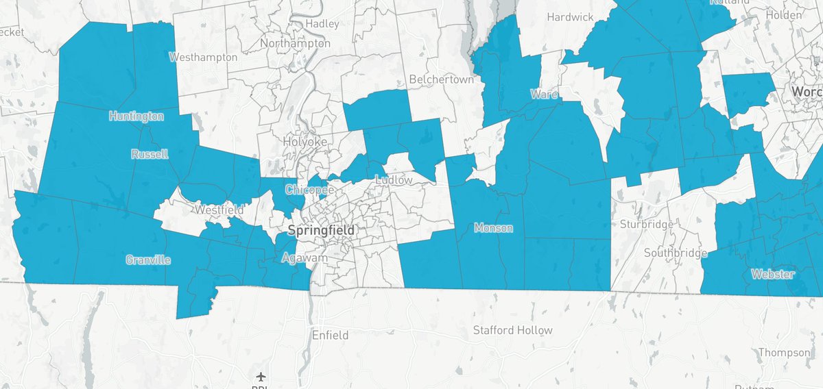 Also note that this district, while legal by itself, would never be part of a legal map, because it would preclude other districts from being contiguous. So in reality, the Trumpiest district you could draw *that could be part of a legal map* would be even bluer.