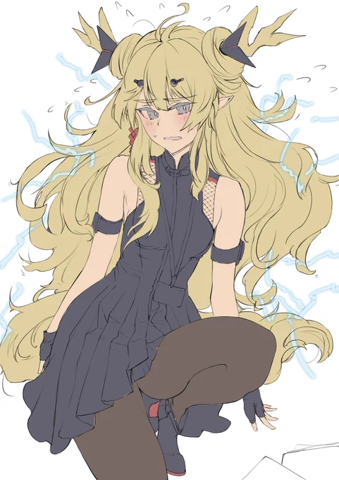 レイズを描きたい衝動を抑えられなかったのでラクガキして心を落ち着かせる#アークナイツ #明日方舟 #Arknights  #レイズ #Leizi 