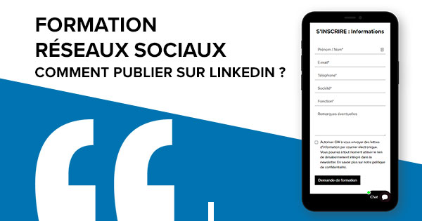 agence_gw's tweet photo. Envie d'accroître votre visibilité et votre notoriété ?
Découvrez la Formation Réseaux Sociaux Professionnel : Comment publier sur LinkedIn ? https://t.co/H8hUByrOi2