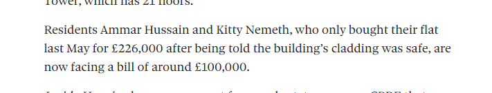 The bills for remediation we are seeing are eyewatering no matter the price you bought your house for. But when you consider that these bills are nearly half the value of their homes, it gets absolutely ridiculous. There is no way residents can pay this.