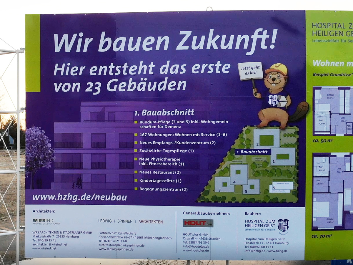 #Heilig_Geist_am_Alstertal_in_Hamburg_Poppenbüttel
Schlüsselfertige Errichtung eines Wohnhauses mit 26 Wohnungen mit Service in Hinsbleek in Hamburg-Poppenbüttel.