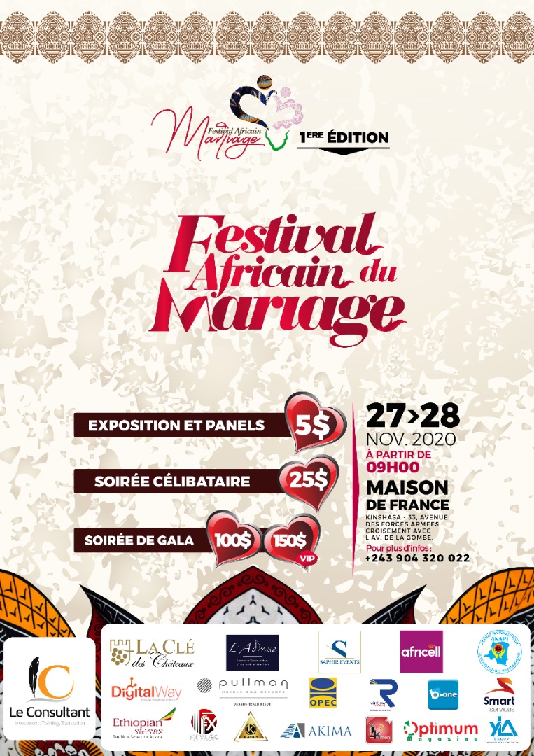 Bmapsarl's tweet photo. 𝑭𝒆𝒔𝒕𝒊𝒗𝒂𝒍 𝑨𝒇𝒓𝒊𝒄𝒂𝒊𝒏 𝒅𝒖 𝑴𝒂𝒓𝒊𝒂𝒈𝒆 ! Tous les acteurs du Mariage (Professionnels, Mariés, Fiancés ou célibataires), se donnent rendez-vous ce 27 et 28 novembre, à la maison de France. Au programme : Exposition et panels, soirée célibataire et soirée de Gala. https://t.co/ElxJ1emkSS