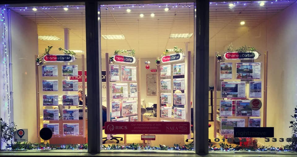 We've made our window very festive this year! What do you think? #cullompton #middevon #culmvalley #estateagents #property #dreamhome #home #shopwindow #Christmas2020