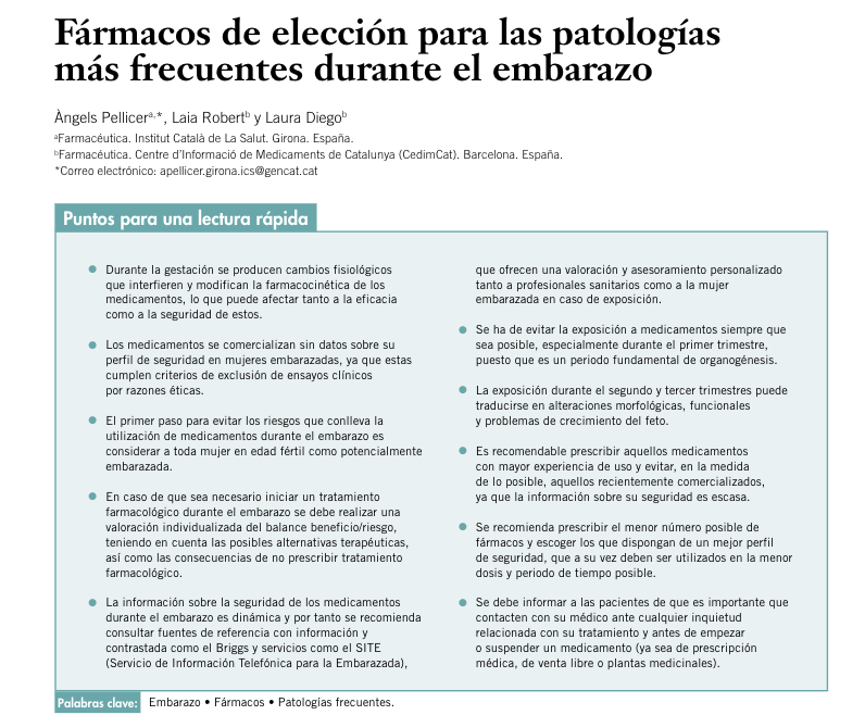 Sempre va bé recordar-ho: fàrmacs d'elecció durant l'embaràs <a href="/apellicerj/">Àngels Pellicer</a> <a href="/lauradiego_/">Laura Diego</a> 
sciencedirect.com/science/articl…