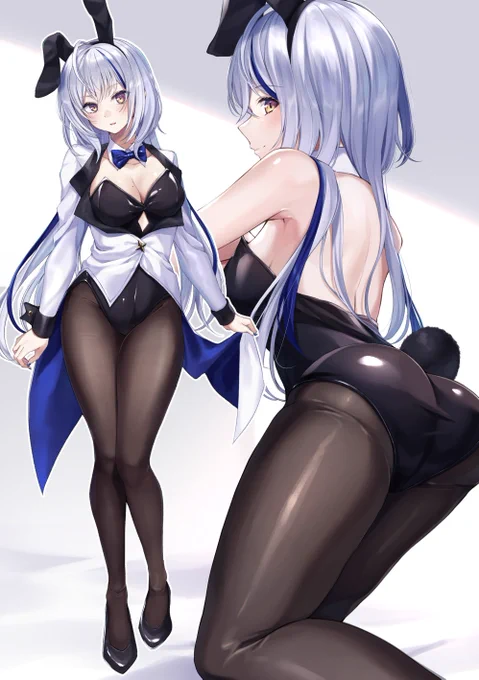 銀髪クール系バニーガールさん 