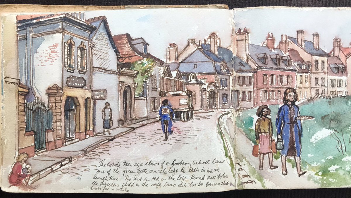 A short trip back in time to rural Western France in July 1954 with the help of a small sketchbook kept by a young chap on a motorcycle camping trip. It seems to have been rather wet that summer...