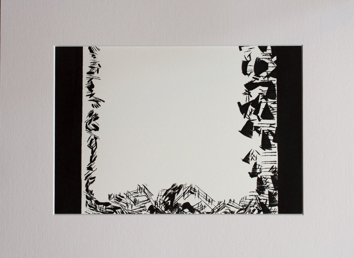 'LOOKING IN' by JAYNE AUSTIN - A series of abstract Ink paintings informed by emotional points on this year's journey. Pictured below: 'The Matrix' &amp; 'Window of Opportunity'. Shared online due to the pandemic. To view: jayneaustin.co.uk/section877441.…