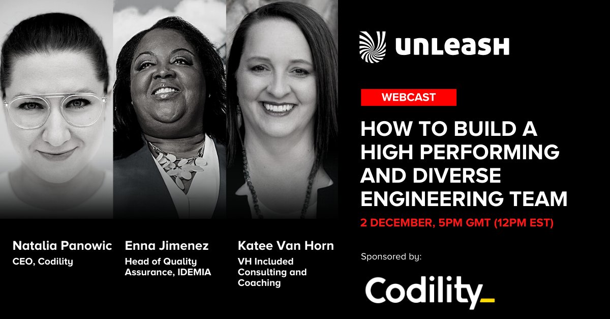 UNLEASHgroup's tweet image. Overcoming #UnconsciousBias is a tricky thing to tackle. If you are having trouble moving the needle towards building more #DiverseTeams, join our 2 Dec webcast with @Kateebar7, @nataliapanowicz, &amp;amp; @EnnaLaUnica. Sign-up at #UNLEASH now! loom.ly/PkLX6QM #FutureOfWork