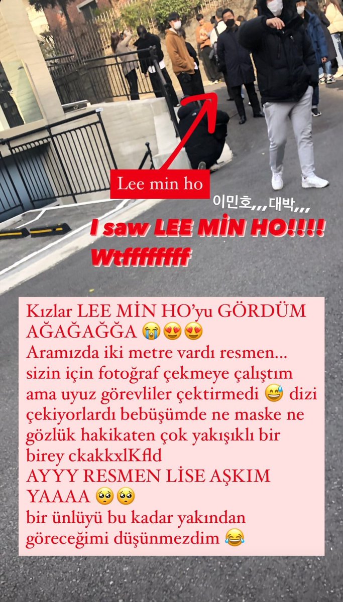 lmh_kig's tweet photo. via.cerenizgi IG Story
There was 2 meters between LEE MIN HO and us ...
I tried to take a picture for you.
He is really very handsome.
I never expected to see him.
https://t.co/RnMDJ60L9c
#LeeMinHo 
#leeminho_이민호
#이민호 #李敏镐 https://t.co/f5mD7riDt4