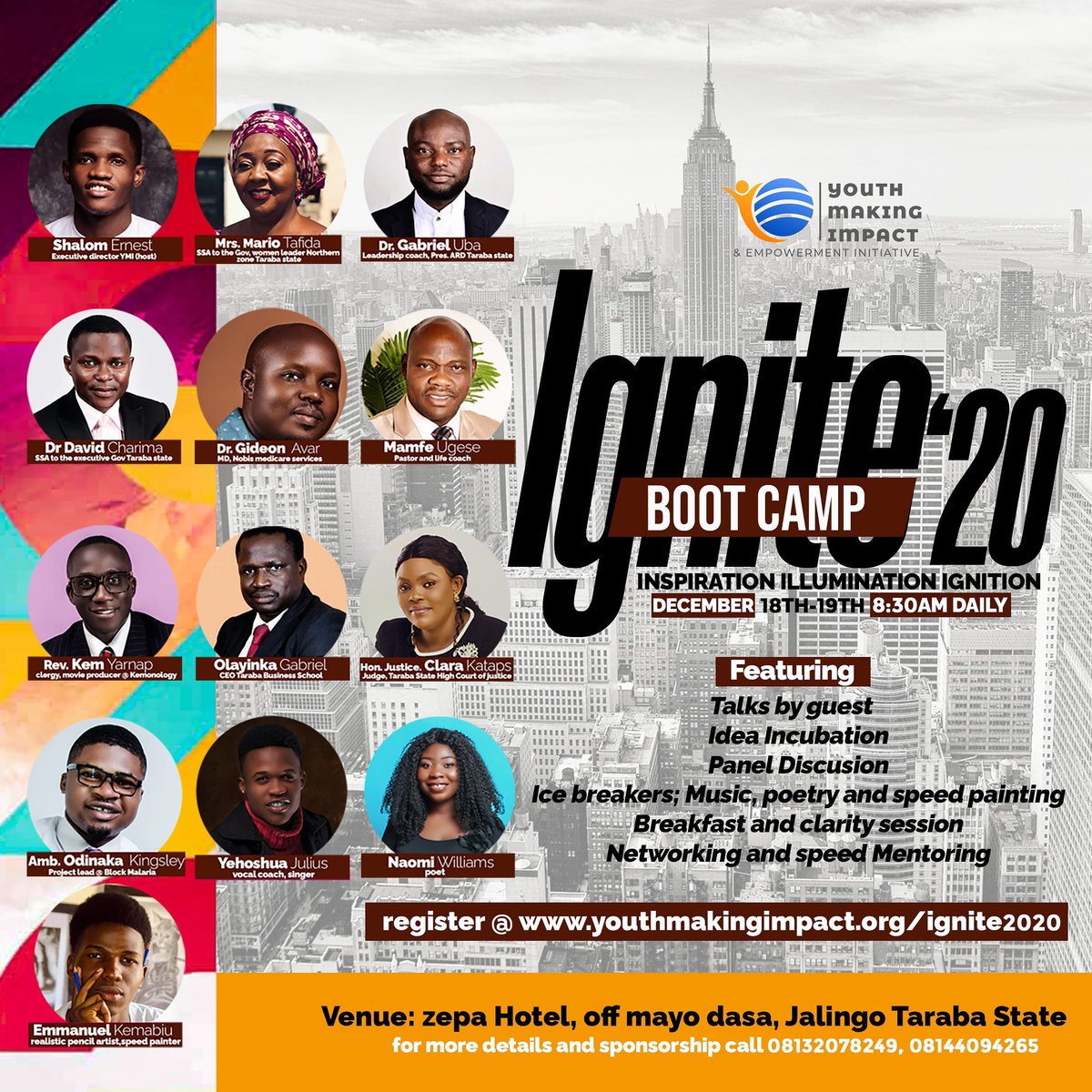 ymiglobal's tweet photo. Experience a leadership and mental shift that will catapult you into a new era of your life and business
2 days of INSPIRATION ILLUMINATION IGNITION 

Click 👇 https://t.co/nl1ZvTQAPd 

#ignite2020 #Ignitebootcamp #inspiration #illumination #ignition #youthmakingimpact #ymiglobal https://t.co/v42XSALGJj