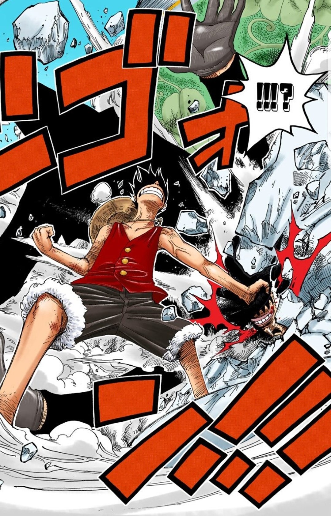 解放の戦士ハル麦 今日のone Piece きたきたルフィィィ あの屋敷では手も足もでなかったのに ここでブルーノに一撃を食らわすところはもう爽快ですね あと 麦わらの一味を四字熟語に例えるとなにかとsbsにありましたね まさに 前代未聞