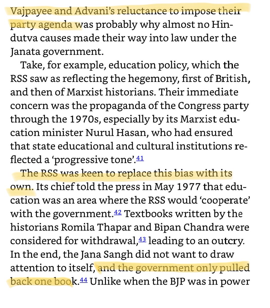 Why no Hindutva causes made their way into law under the Janata govt.