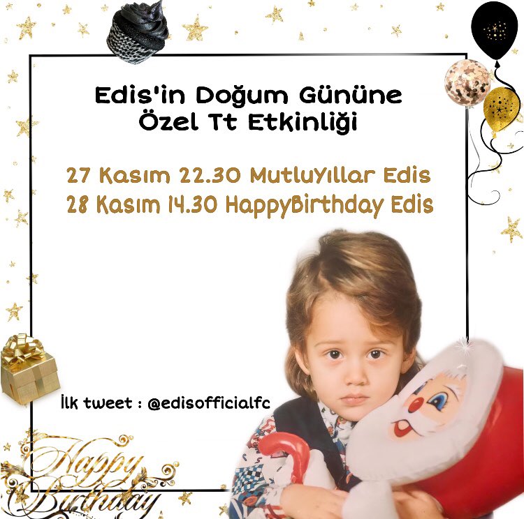 edisofficialfc's tweet photo. Edis’in doğum gününe özel bugün ve yarın yapacağımız iki tagimize de herkesi bekliyoruz ✨🖤🎂 #edis #edisgorgulu https://t.co/WObnCP6YBa