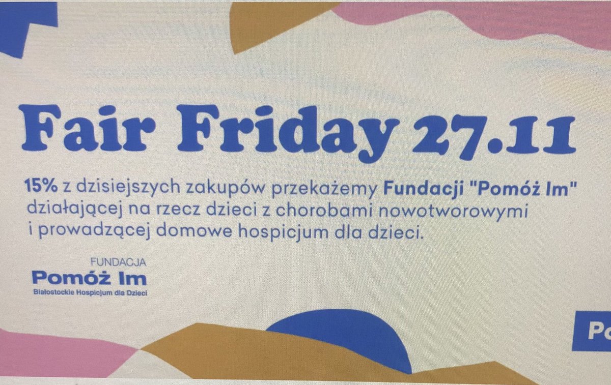 Black friday, skrak friday. To jest dopiero fajna akcja. Fair Friday, tutaj ze strony mydlarni cztery szpaki