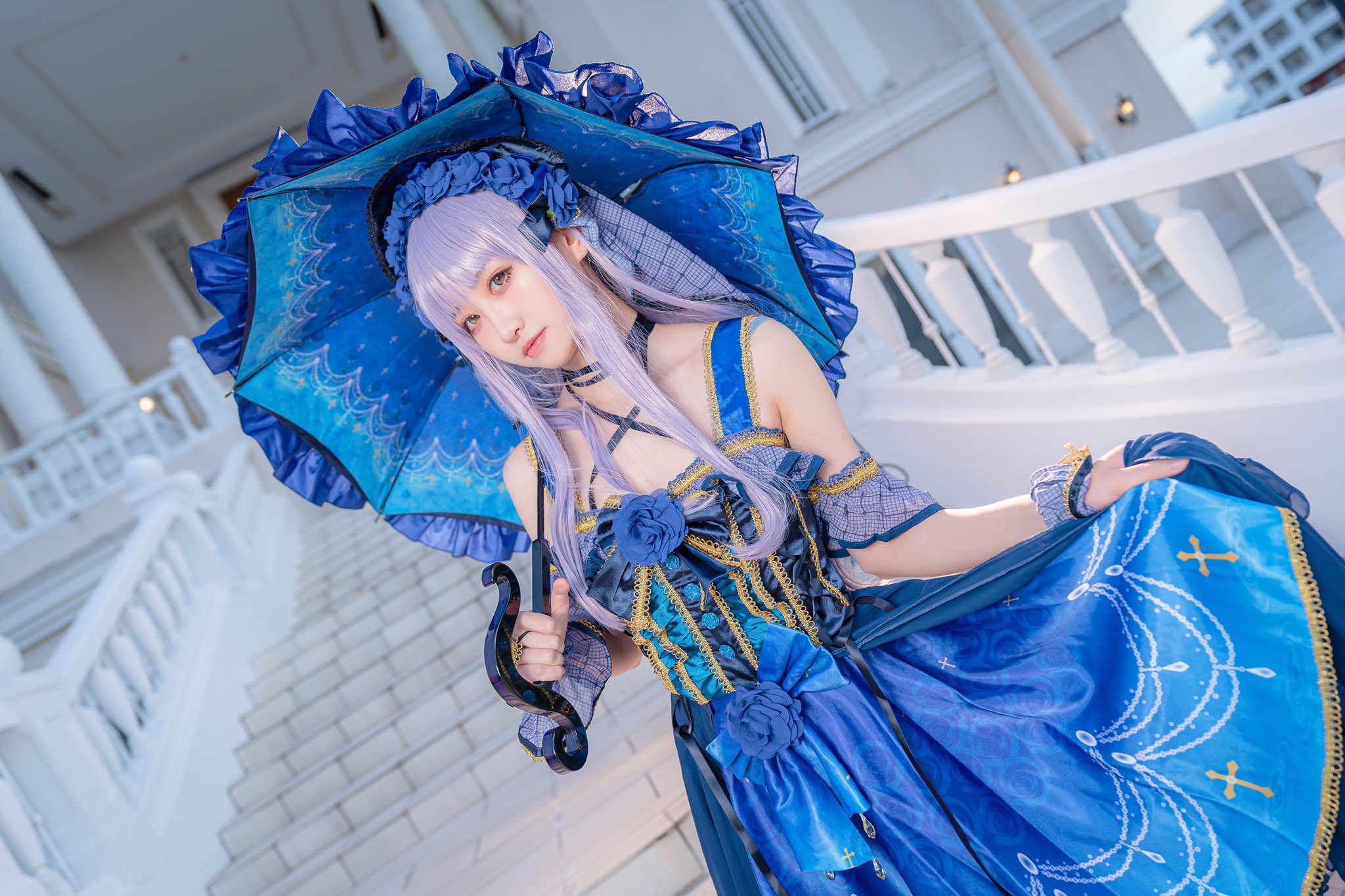 画像,BanG Dream!   秋時雨に傘を☂️       -湊友希那-📷：乃木章さん(@Osefly ）#麗yers  #麗yersチャペル  #コスプレ ht…
