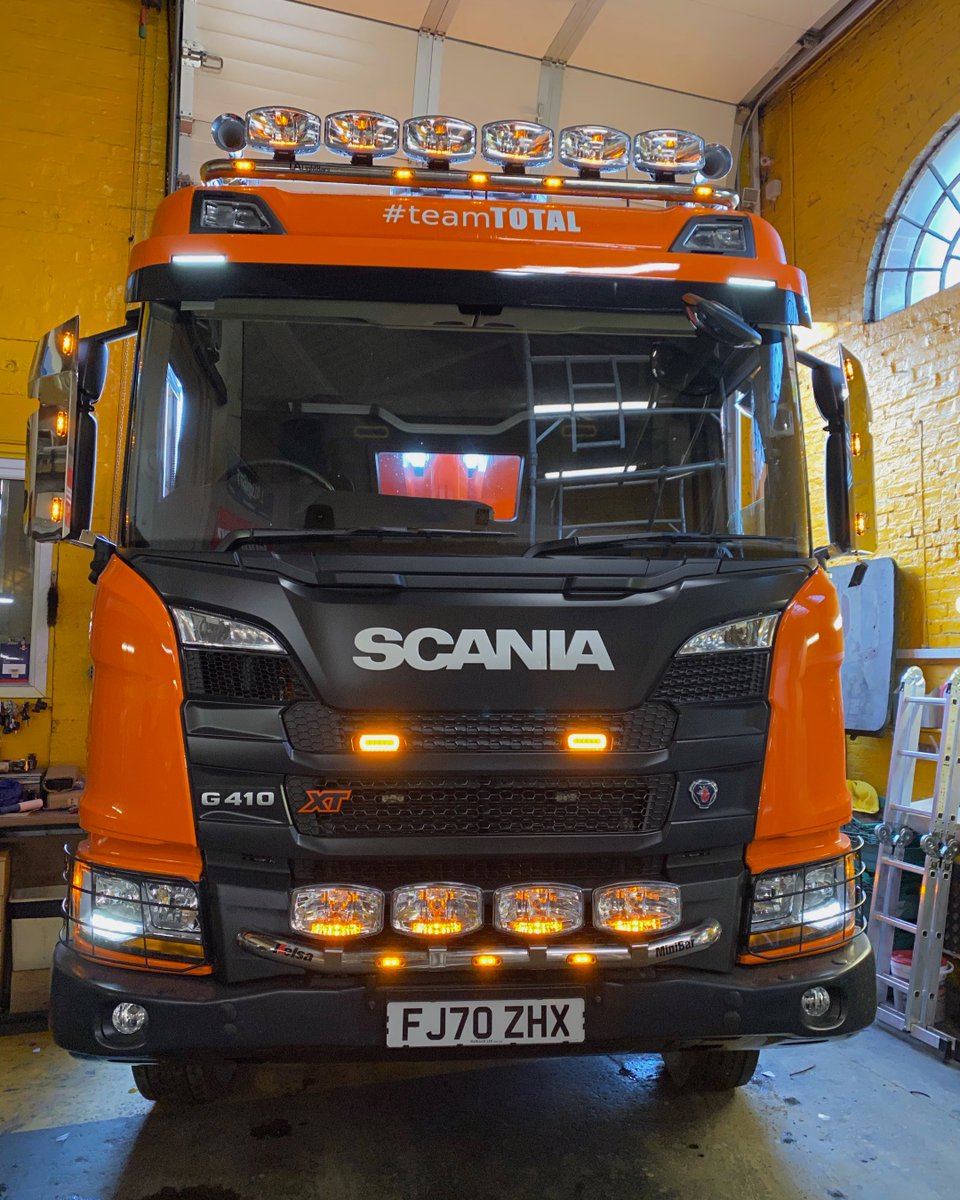 LALightBars's tweet photo. Total Aggregates Scania Next Generation in for a few bits!
- Top Bar
- x6 Clear Beam Spotlights
- X2 22" Hadley Air Horns
- LED Mirror Guards
- LEDSON LED Worklights - Fitted To Step
- Back Bar Fitted With LEDSON Raptors's
- Rear Chassis Bar
- Side Cab Bars 

Thanks John! https://t.co/WXgUnWZMUd