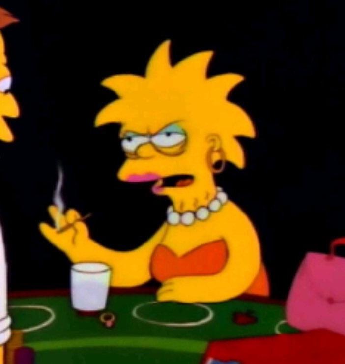Roxy_Folclorica's tweet photo. ¿Por qué Toñi Moreno me recuerda todo el rato a esta imagen de Lisa Simpson? https://t.co/Enc6FR9MtC