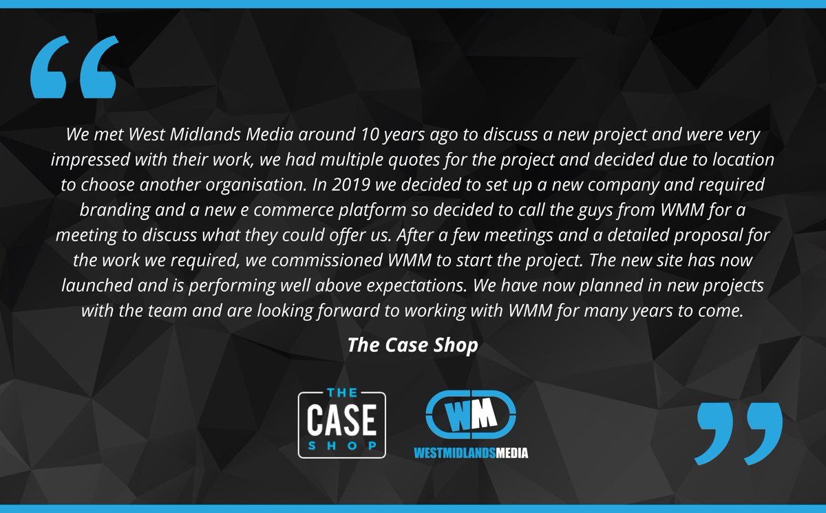 ✨💻 What a productive week we've had and finishing on a high with a kind testimonial from Tim &amp; Michelle at the The Case Shop. 

Find out more about this project here -webdesignwestmidlands.com/the-case-shop_…

#testimonial #happycustomer #cases #webdesign #website #digitalmarketing #googleads✨