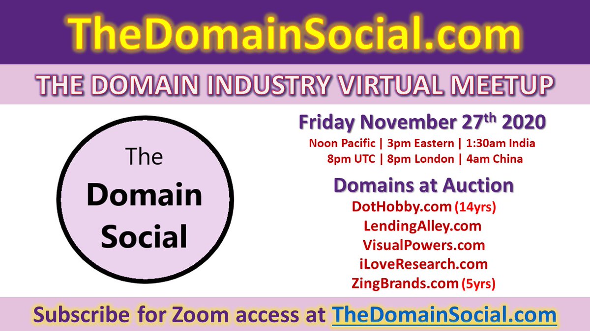 TheDomainSocial's tweet image. THE DOMAIN SOCIAL BLACK FRIDAY SPECIAL:
- 100% off the usual $0.00 admission price.
- 100% off the usual $0.00 auction commissions.
- 100% off the usual $0.00 cost for great domain advice.
Subscribe at TheDomainSocial.com to get your FREE access!