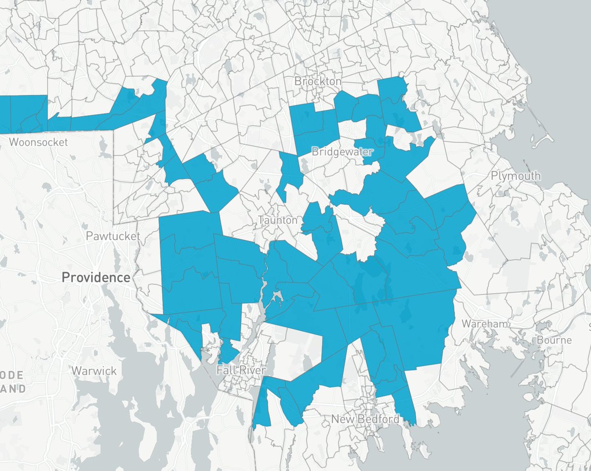 We pick up virtually all of the Trump precincts in Bristol & Plymouth (a few Trump +<1 precincts are left alone, as capturing them would require picking up much bluer territory). Biden nets 49 votes because we had to pick up Taunton 4-A to get that Raynham precinct. TPO: +3,558