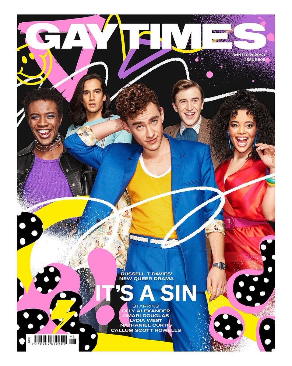 REDProductionCo's tweet image. Oh wow 😍 #ItsASin on the cover of @gaytimesmag!

Roscoe (@marsdoug), Ash (@nathancurtis90), Ritchie (@alexander_olly), Colin (@Callumhowells_c) and Jill (Lydia West) will be landing on your screens in 2021 📺