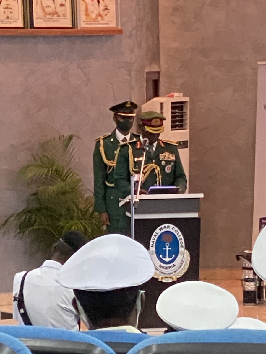 I am currently representing His Excellency the Hon Minister of Defence as SGOH at the Naval War College Nigeria. I salute the efforts of <a href="/NigNavyToday/">Nigerian Navy Information</a> in ensuring that our dear Nation is rid of criminal activities and economic sabotage at sea through effective capacity building.