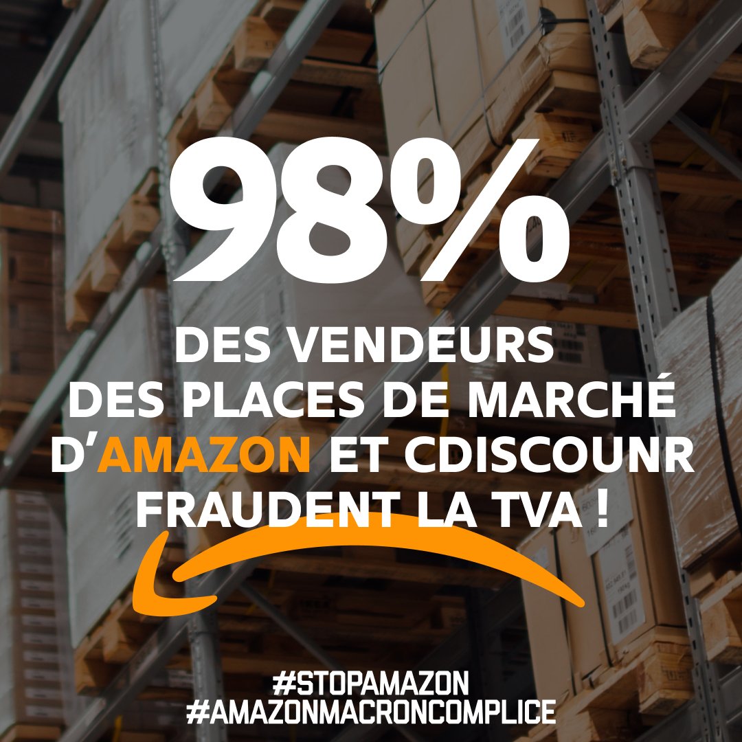 CharlieFleurene's tweet photo. Bonjour @NaimaMoutchou, 98% des vendeurs sur Amazon fraudent la TVA... Dans ces conditions, est-il raisonnable de favoriser l'implantation de nouveaux entrepôts, qui visent à doubler l'activité du géant du e-commerce en 🇫🇷

#StopAmazon #AmazonMacronComplice https://t.co/pWtomrBIhJ