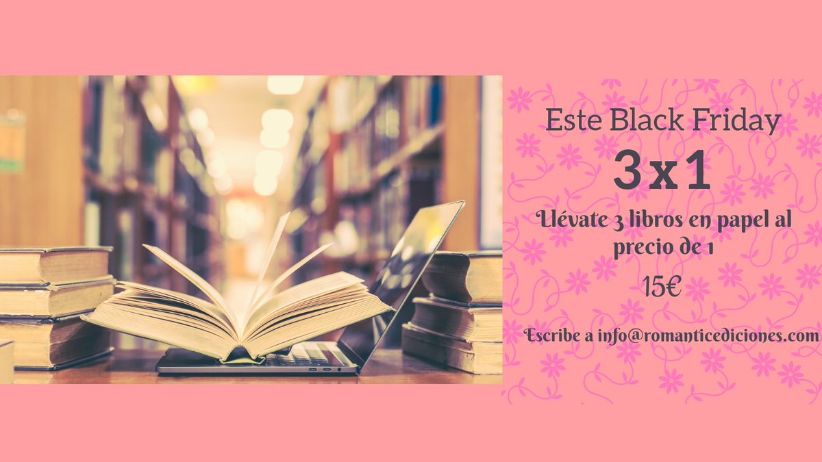 romanticedicion's tweet photo. ¡Promoción hasta el domingo!
Solo escribe un correo a info@romanticediciones.com y dinos que libro de Romantic quieres comprar. 
#promociones #oferta #RomanticEdiciones #Recomendaciones #romance https://t.co/OlJ1S0r99b