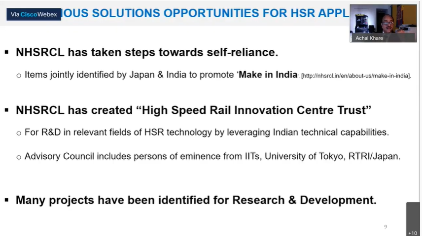 (2)🅻🅸🆅🅴-Mr. Achal Khare,Managing Director, National High-Speed Rail Corporation Limited (NHSRCL) gave a brief Presentation about the "MUMBAI-AHMEDABAD High Speed Rail Project : Opportunities & Innovation in High Speed Railway " #PHDCCI  #RailwaySeries  @nhsrcl