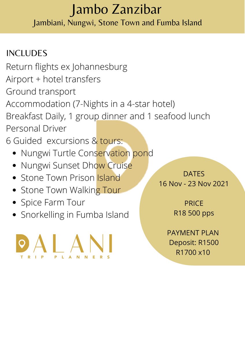 Ha e duu✈️ 🏝 an invitation to join yet another carefully curated trip to Zanzibar that will allow you to explore and discover the beautiful spice island of Zanzibar with other solo travelers. If you can’t find travel companions to travel with, come through and make new friends