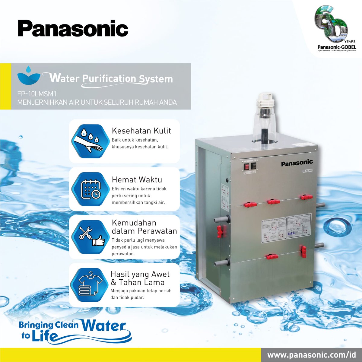 IDPanasonic's tweet photo. Panasonic Water Purification System solusi agar keluarga terlindung dari penyakit yang berasal dari air. Aktivitas rumah tangga akan semakin nyaman dan
aman.
#BringingCleanWaterToLife #DiRumahAja
#PanasonicGobel60th #NyataInovasiKualitas
#ABetterLifeABetterWorld #IDPanasonic https://t.co/BQW1RQnwMt