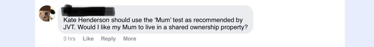 jezard's tweet photo. Following the #Panorama programme on #SharedOwnership * people have been applying the #mumtest created by @Crouchendtiger7 when at the @CareQualityComm 

Would you want your mum to buy an SO property? 

Most definitely NO.

*Nothing is owned nor shared

https://t.co/LgniBMPAgQ https://t.co/04FmFF5voX