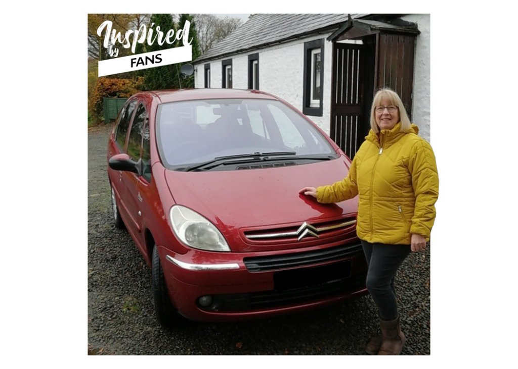 CitroenUK's tweet photo. When Rosie asked if we could locate her dream car, we enlisted the help of retailer @JustCitroen who went above &amp; beyond to locate her Xsara Picasso. Rosie told us she’s already saving money on fuel &amp; using her new car to care for the elderly #InspiredByYou #InspiredByRosie!✨ https://t.co/p8S7D2thgE
