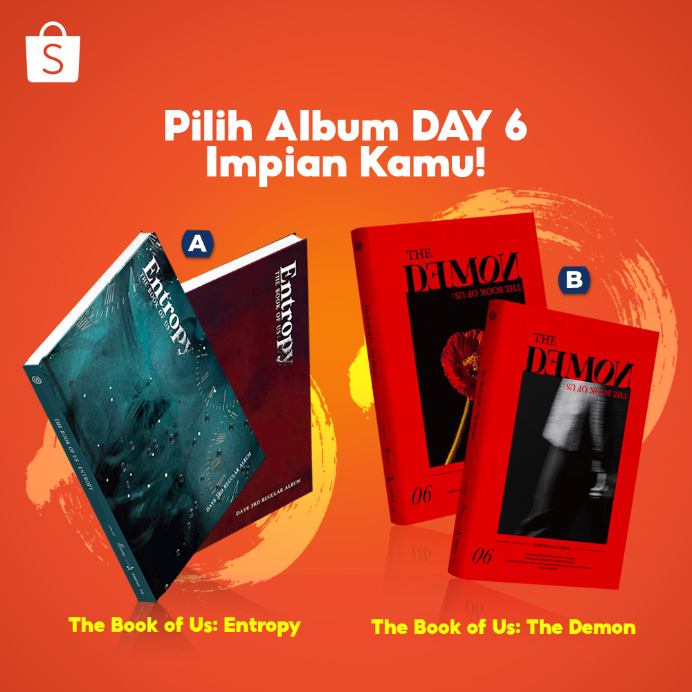 ShopeeID's tweet photo. My Day, merapat yuk! Coba nih, mimin mau tau mana album impian kamu? 🤗 Jangan lupa REPLY SEBANYAK-BANYAKNYA pilihan kamu ya kalau mau kita kirimin albumnya! 🧡 #ShopeeID https://t.co/w7p8ZLe2TD